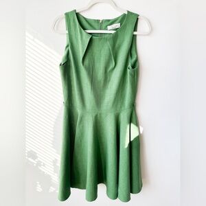 Size 14 ModCloth Green Fit and Flare Dress